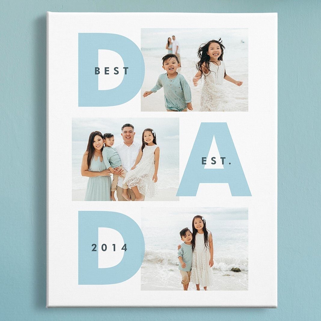 DAD Established Photo Collage Canvas