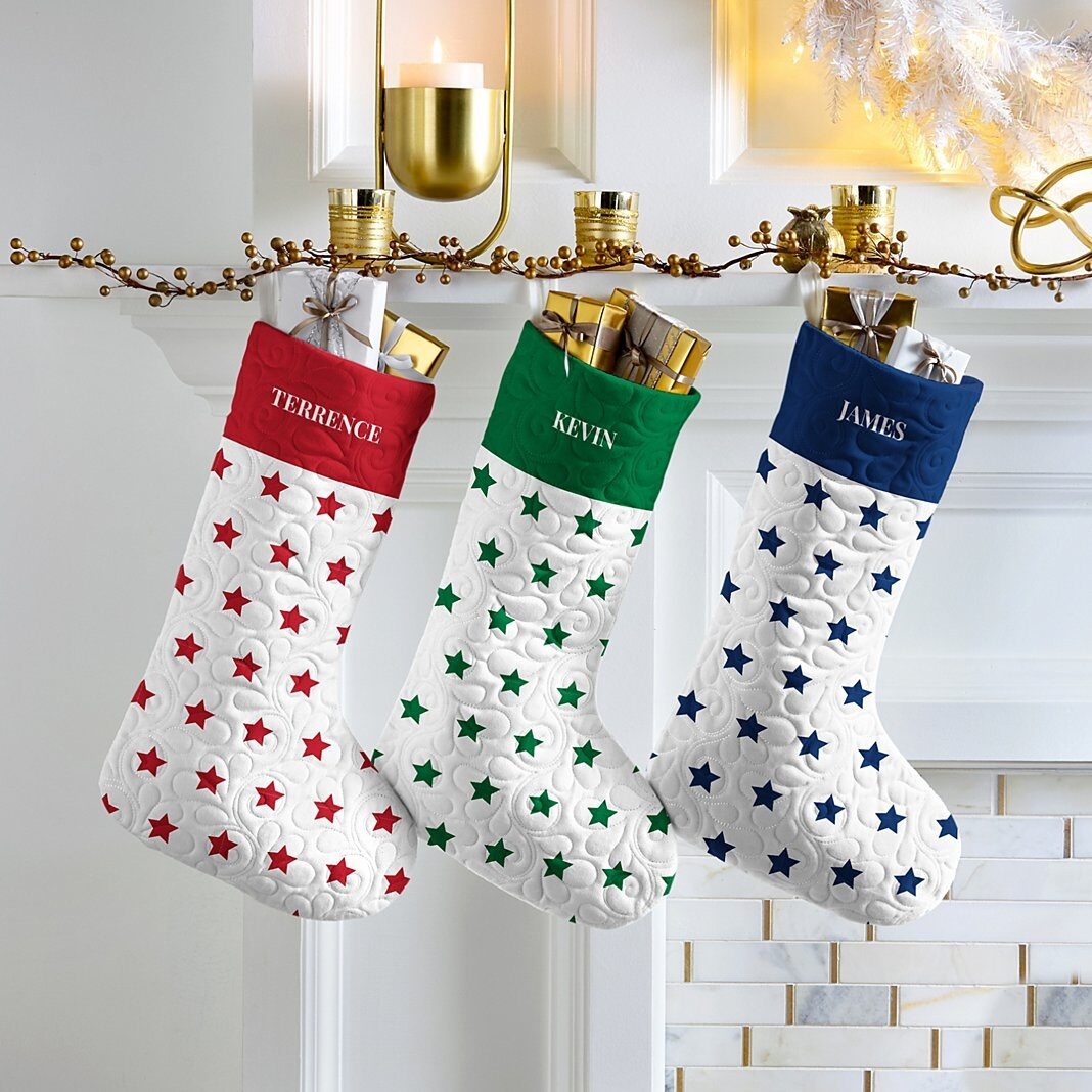 Colorful Stars Quilted Stocking