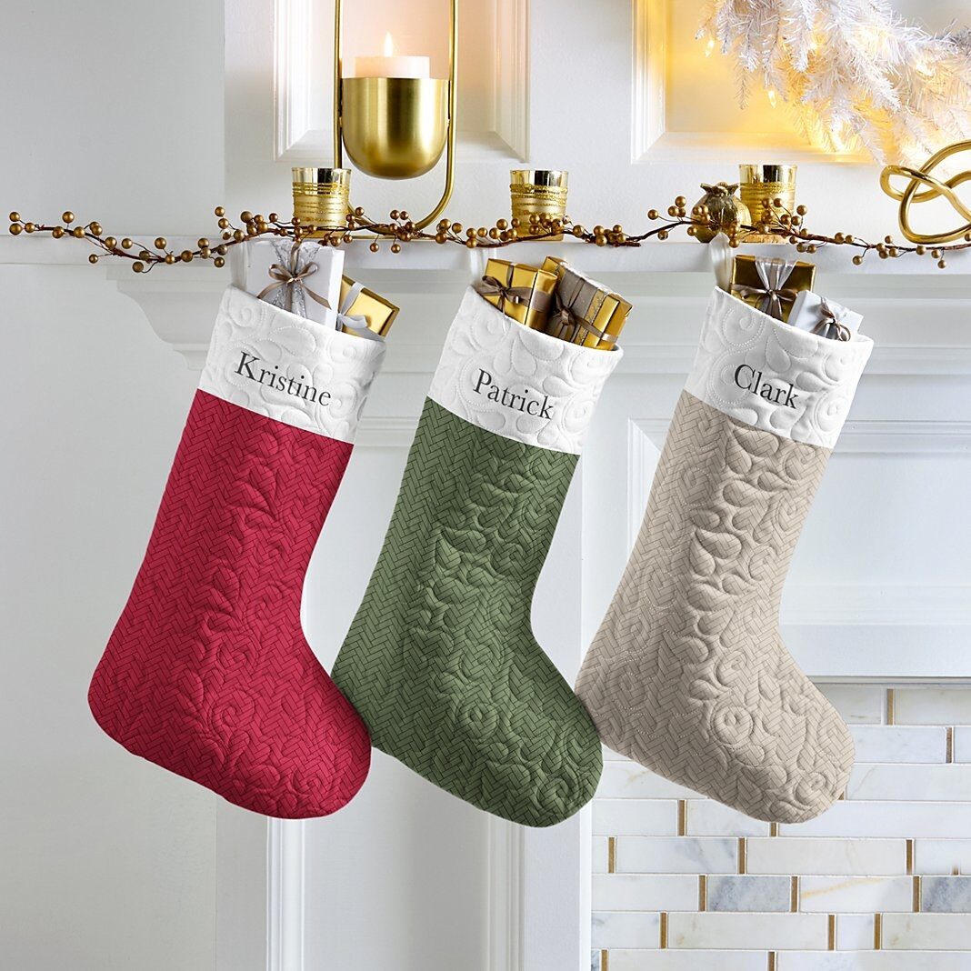 Herringbone Quilted Stocking