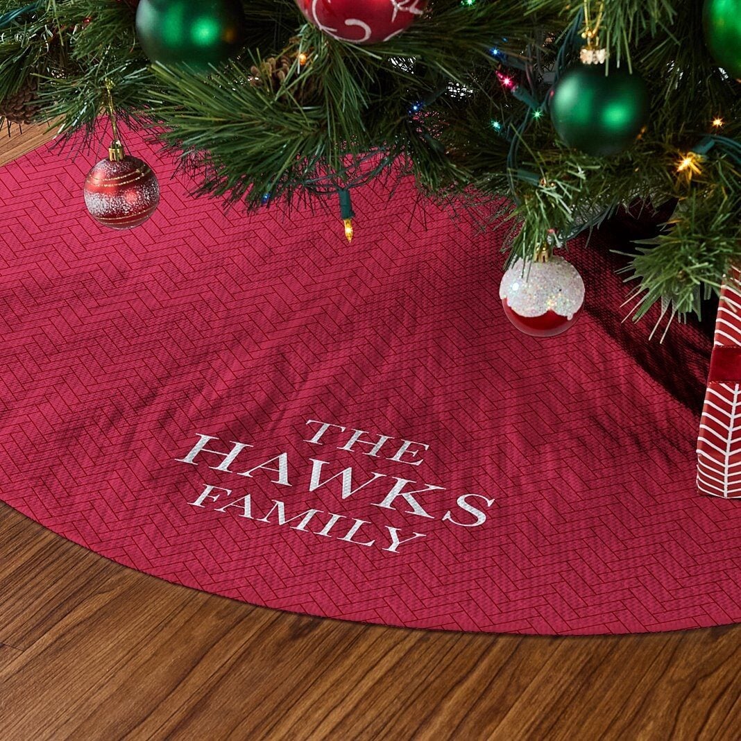 Herringbone Quilted Tree Skirt