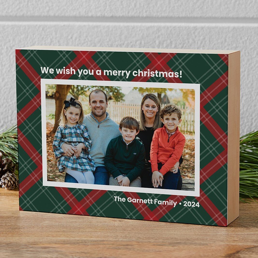 Christmas Wishes Photo Wooden Block