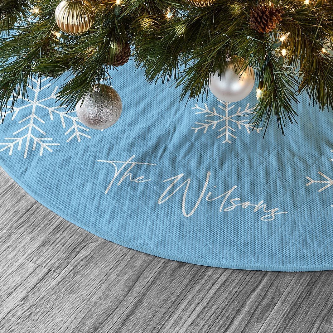 Snowflake Quilted Quilted Tree Skirt