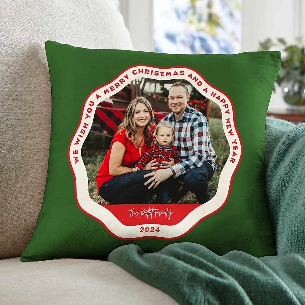 Christmas Wishes Photo Cushion