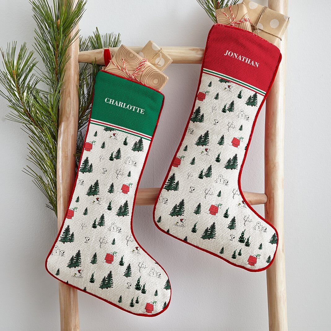 PEANUTS® Winter Snoopy All Over Pattern Stocking