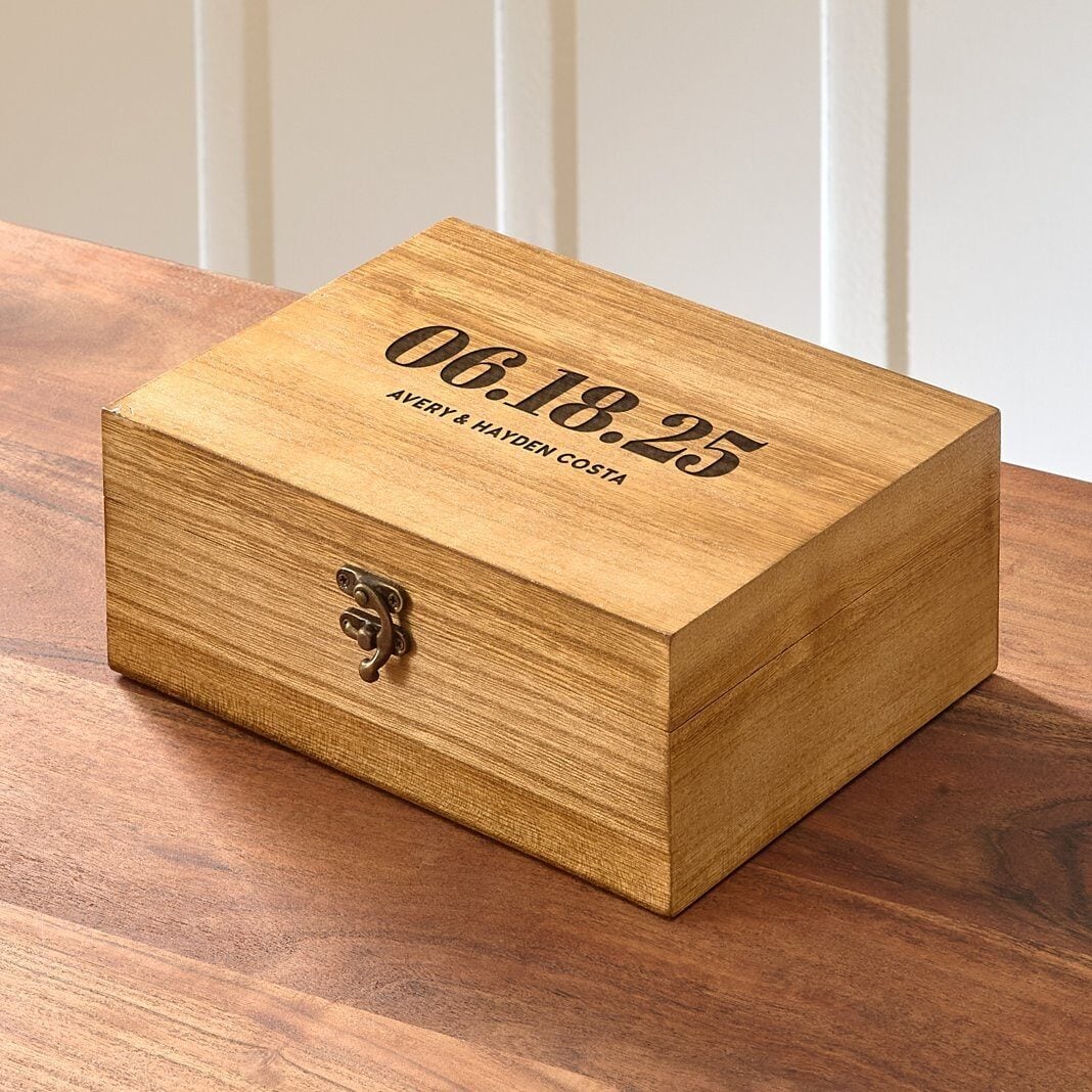 Romantic Wood Keepsake Box