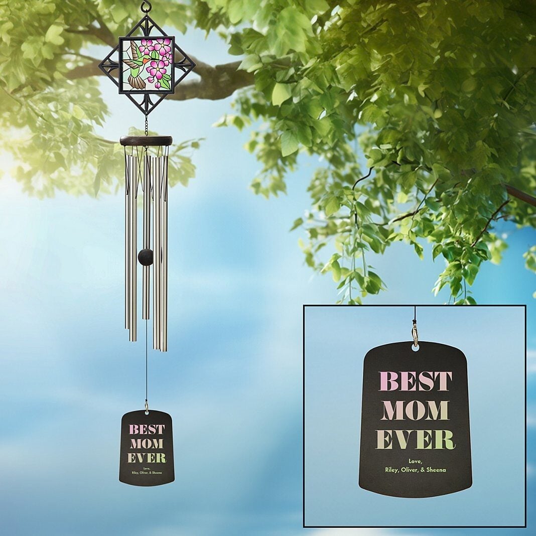 Hummingbird Stained Glass Wind Chime