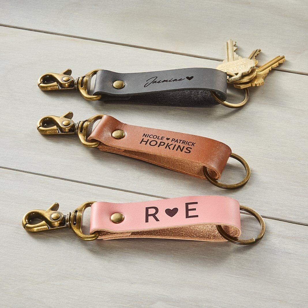 LOVE Leather Keychains