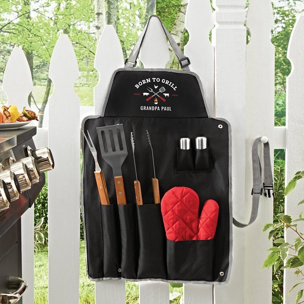 Born to Grill 7 Piece BBQ Apron Set