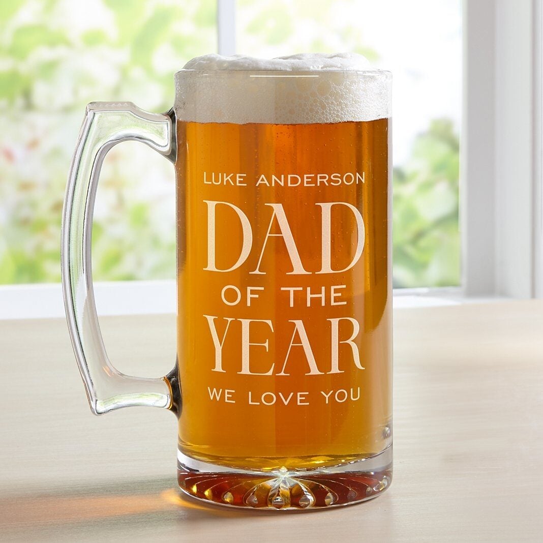 Dad of the Year Oversized Beer Mug