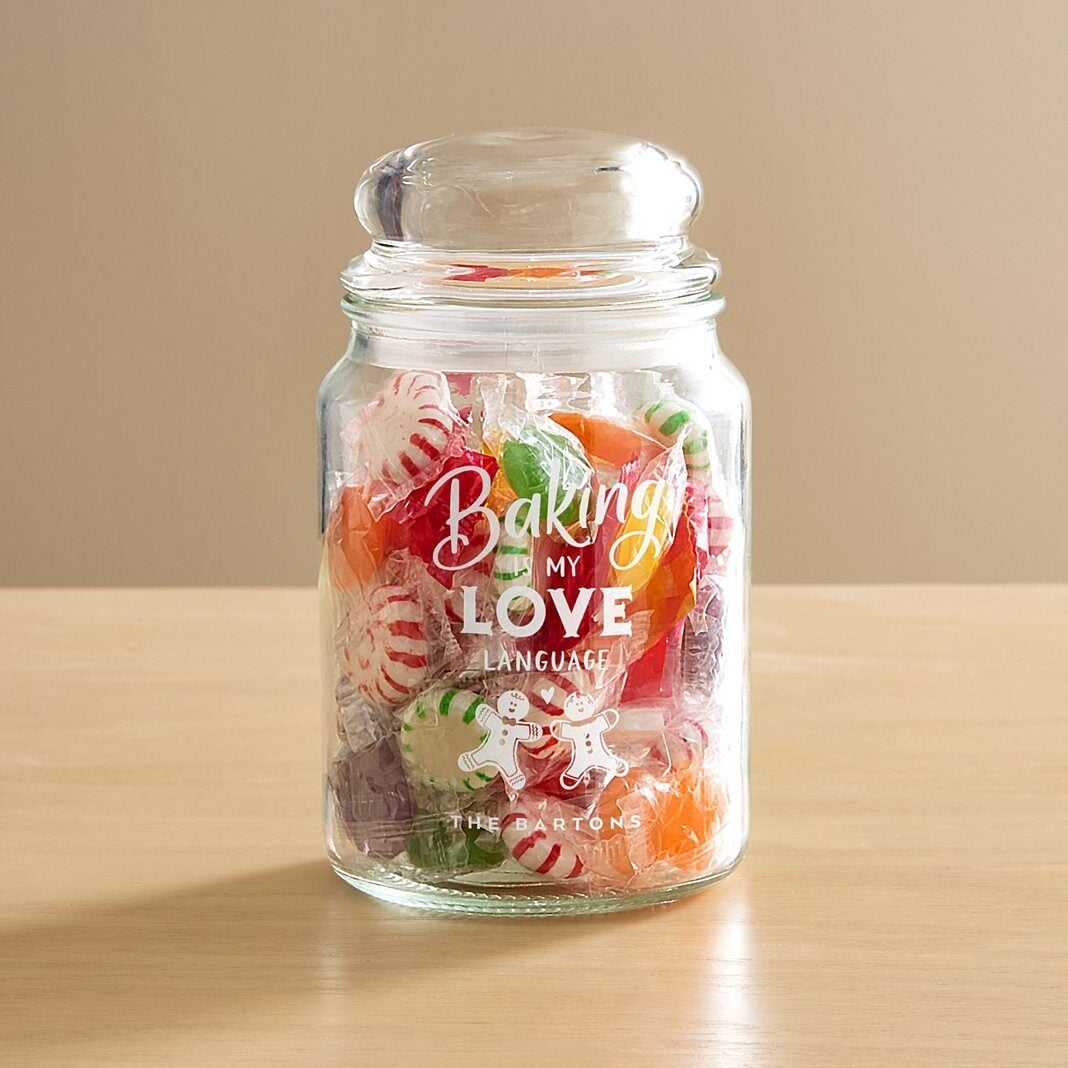 Love Language Glass Treat Jar