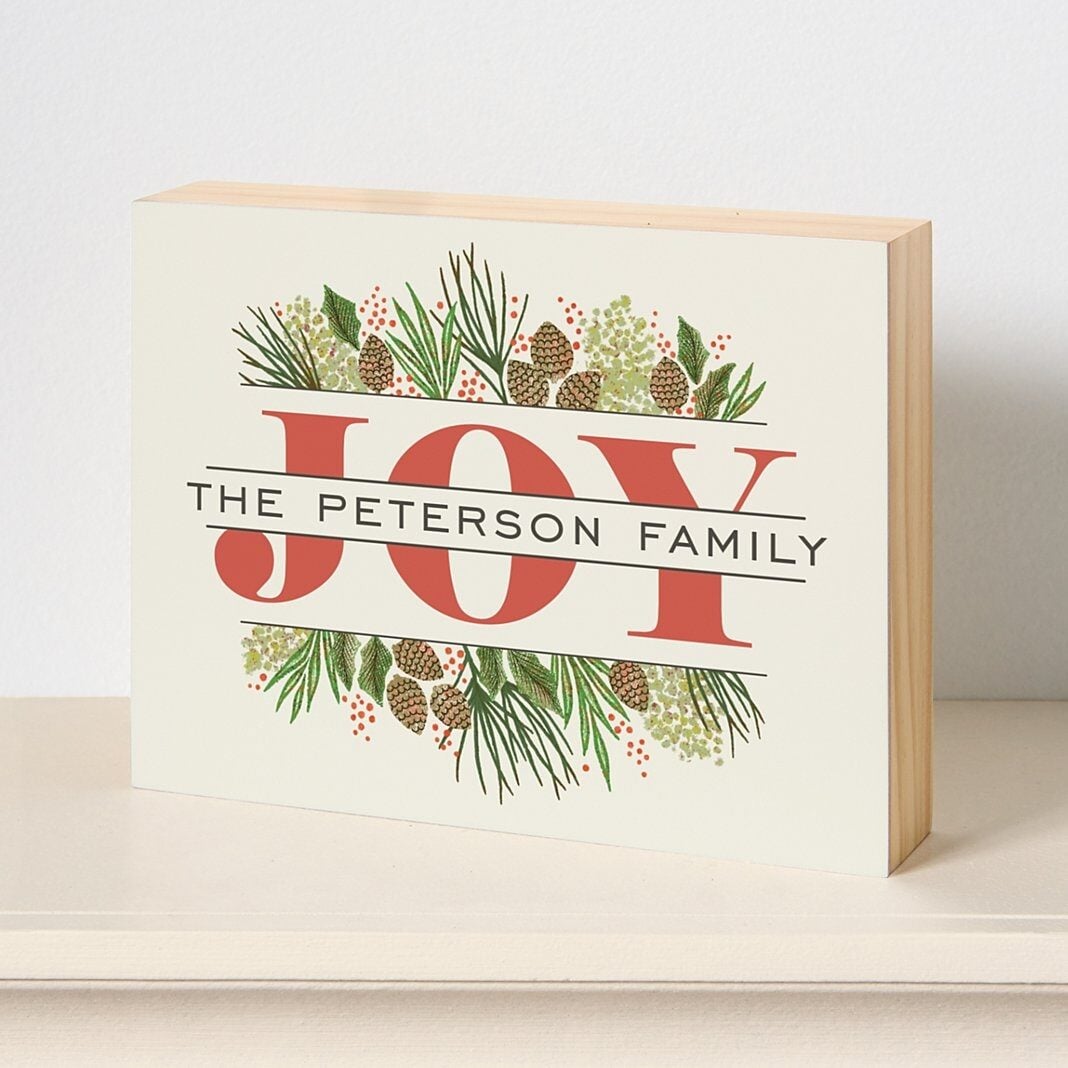 Family Joy Wood Block