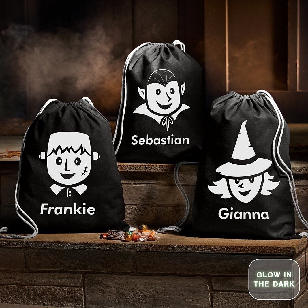 Monsters Glow in the Dark Drawstring Treat Bag