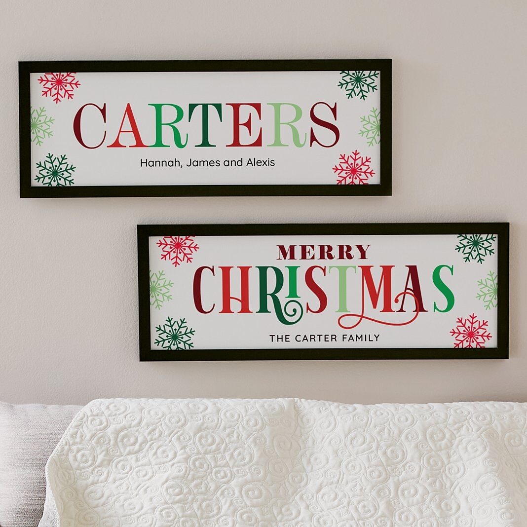 Colorful Snowflakes Canvas