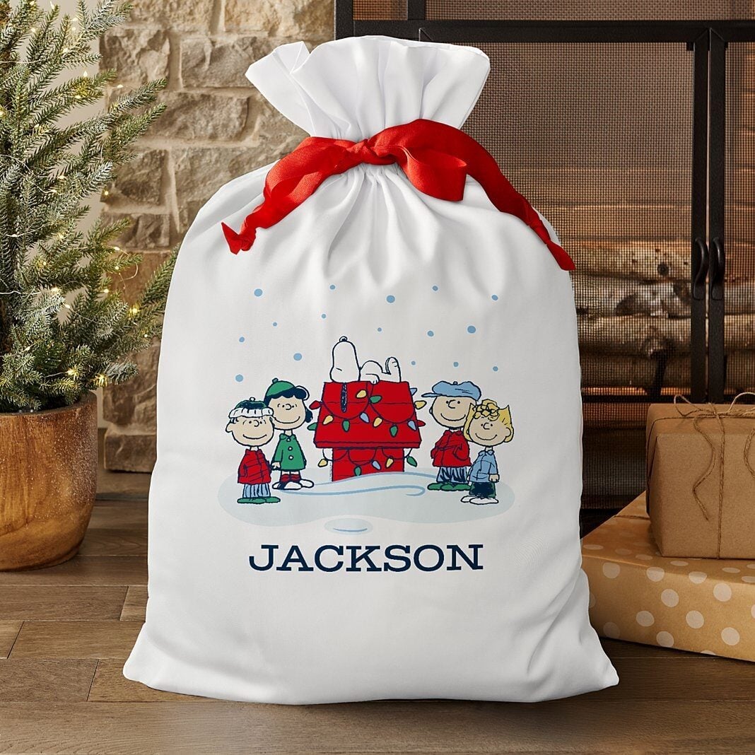 PEANUTS® Gang and Snoopy Snowy Day Oversized Gift Bag