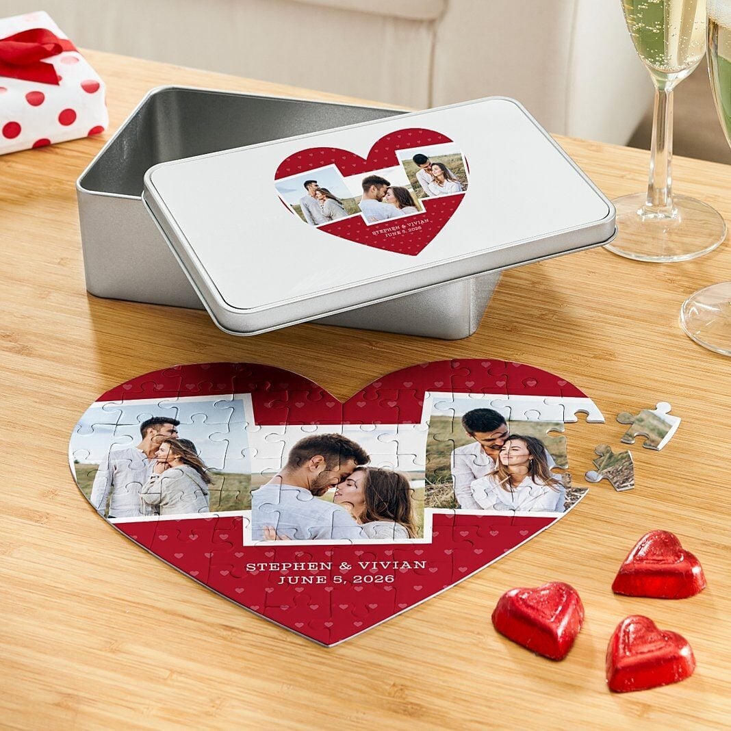Favorite Photos Heart Puzzle