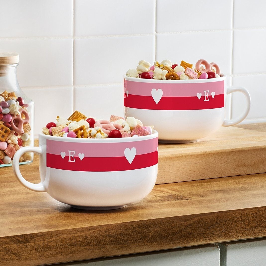 Stripe Hearts Bowl