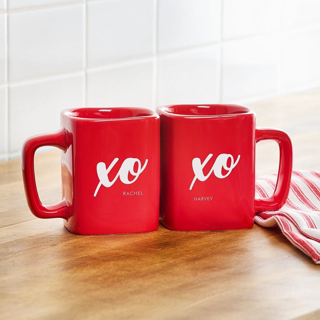 XOXO Red Square Mug Set