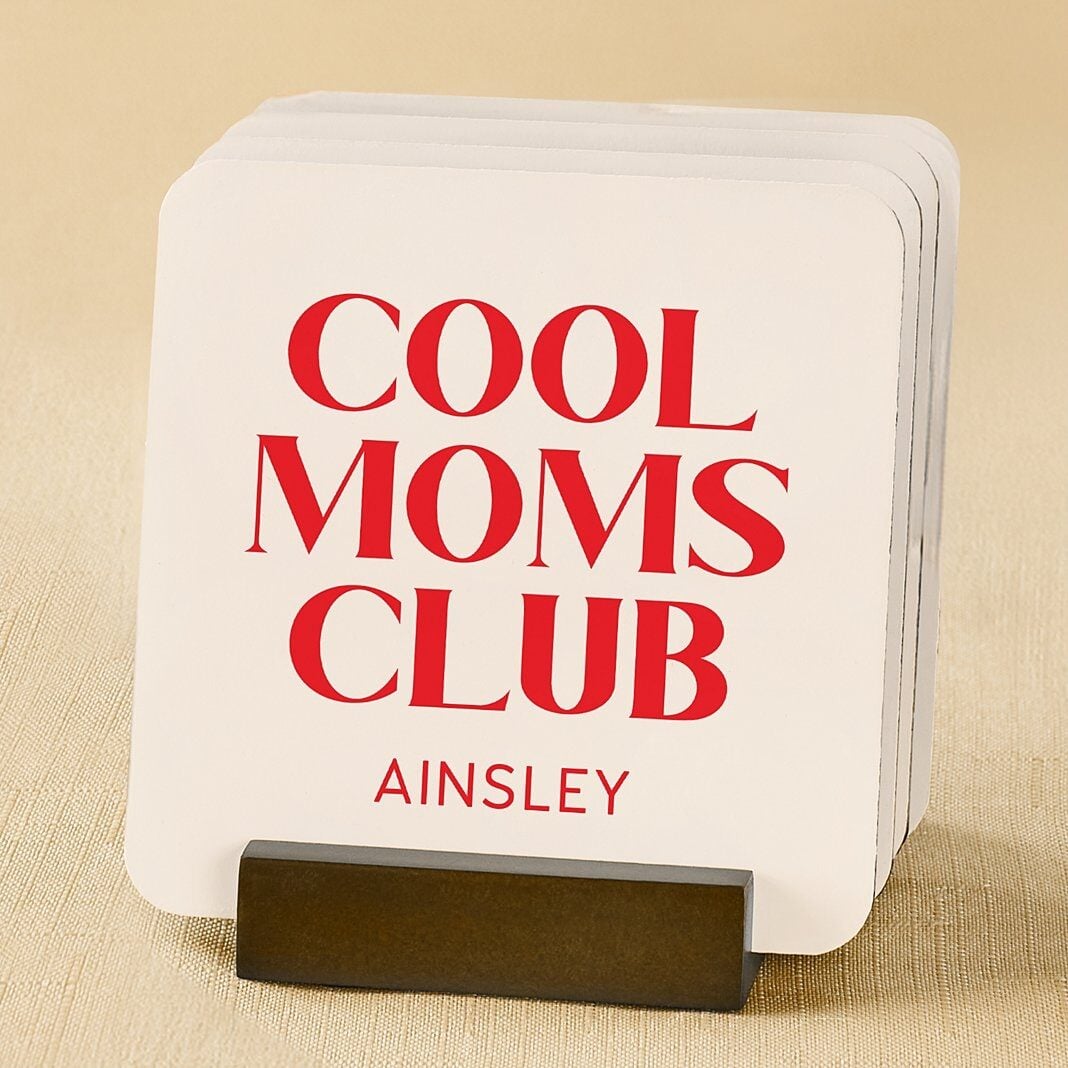 Cool Moms Club Wood Coasters