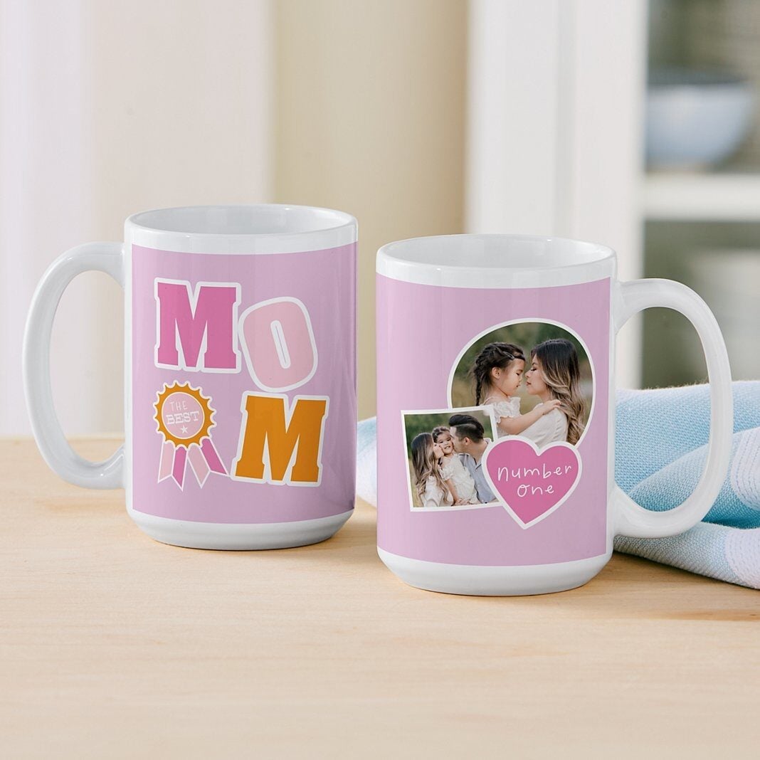Number One Mom Photo Mug