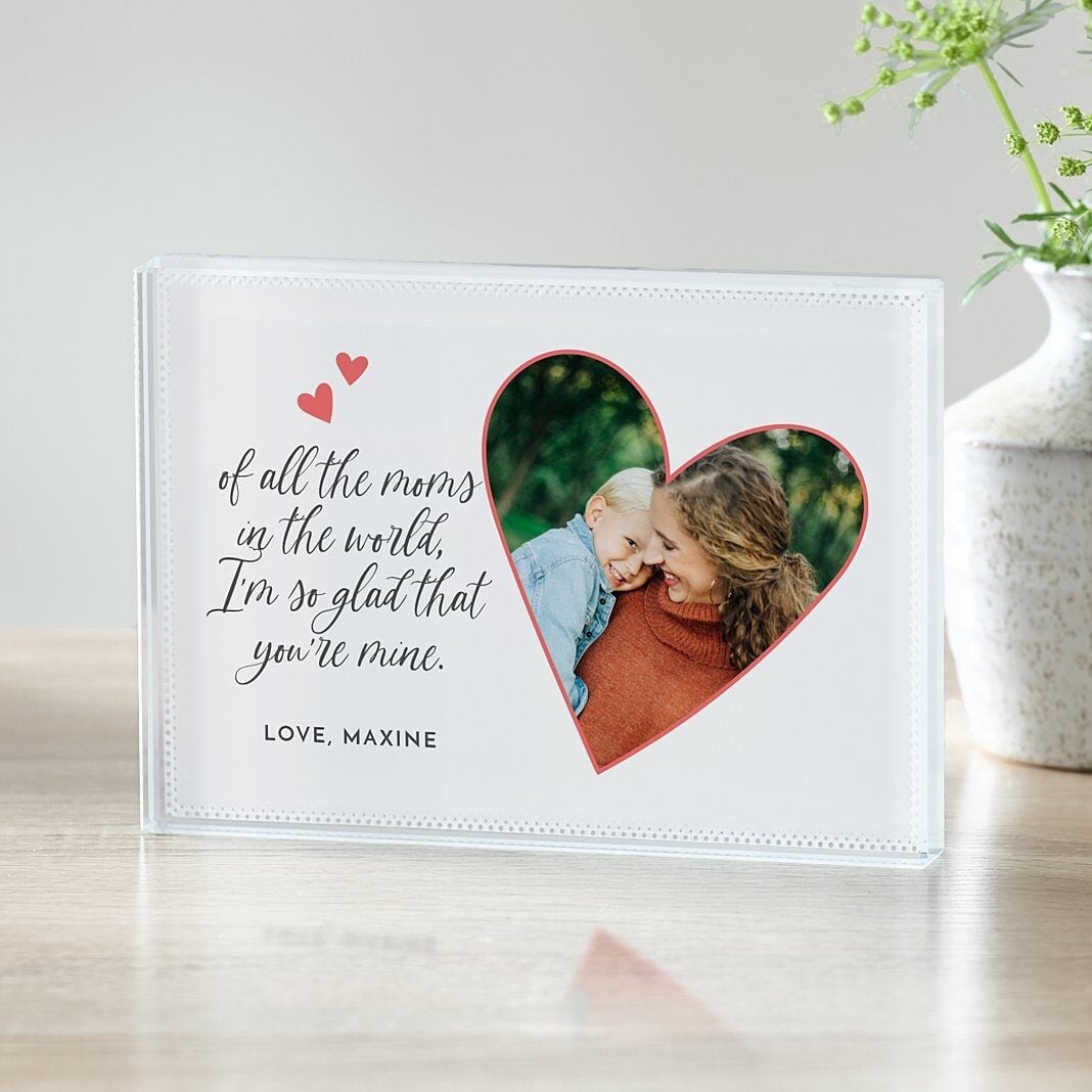So Glad You're Mine Photo Glass Block