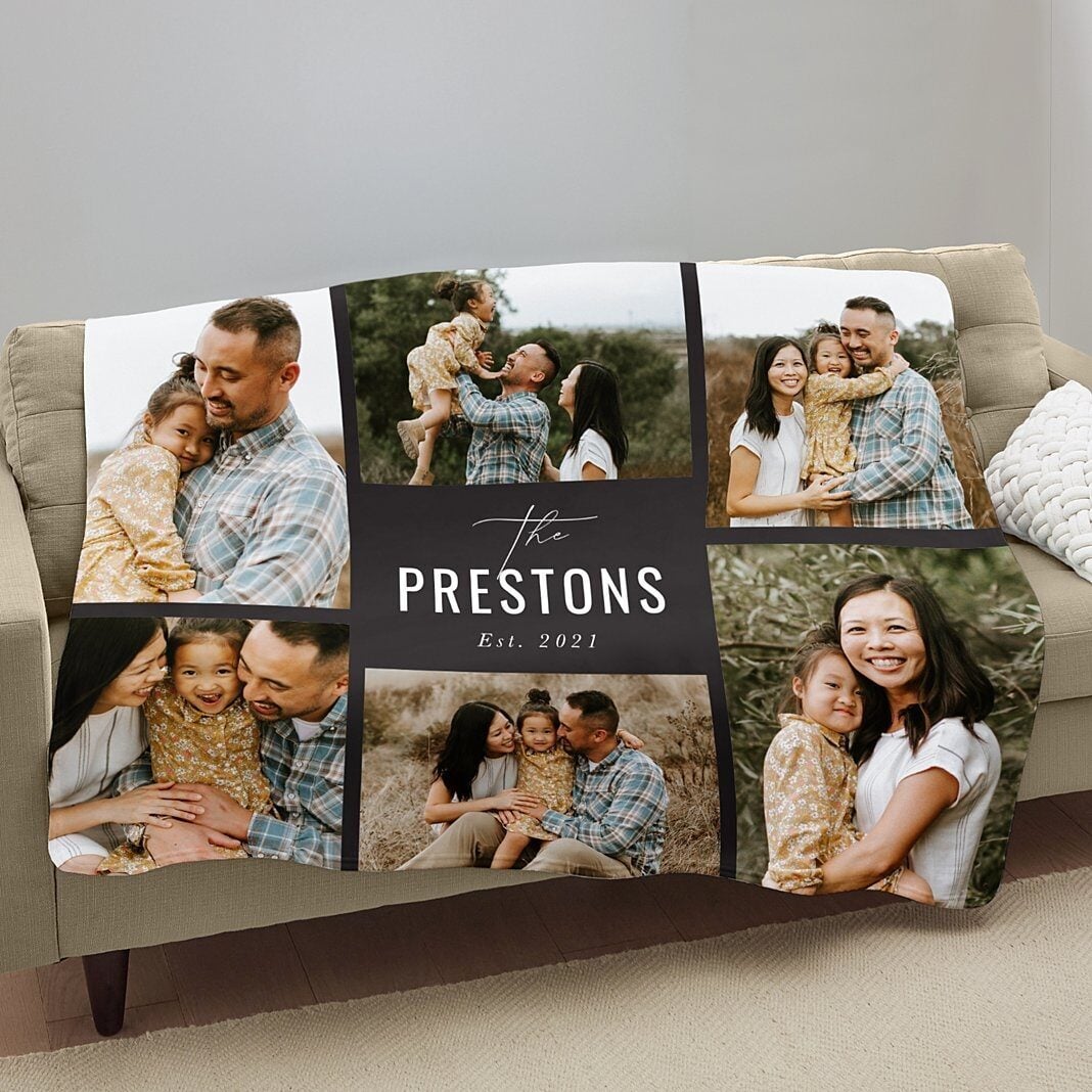 Photo Memories Collage Plush Blanket