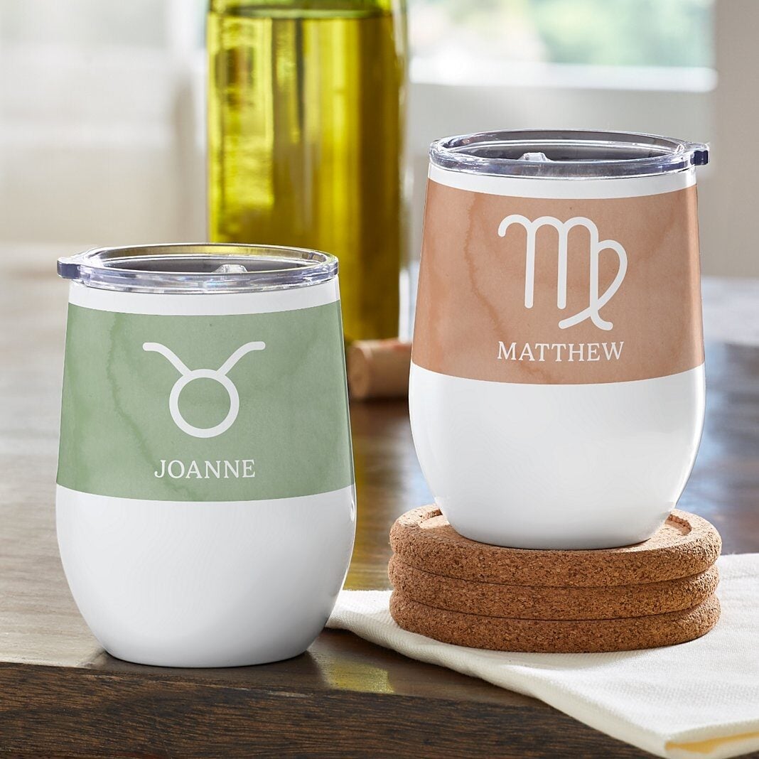 Zodiac Sign Insulated Wine Tumbler