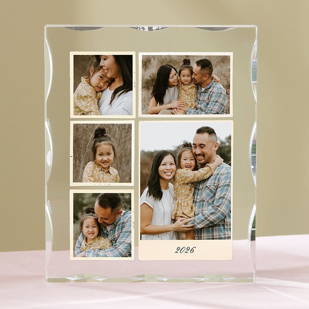 What A Year Photo Collage Acrylic Block