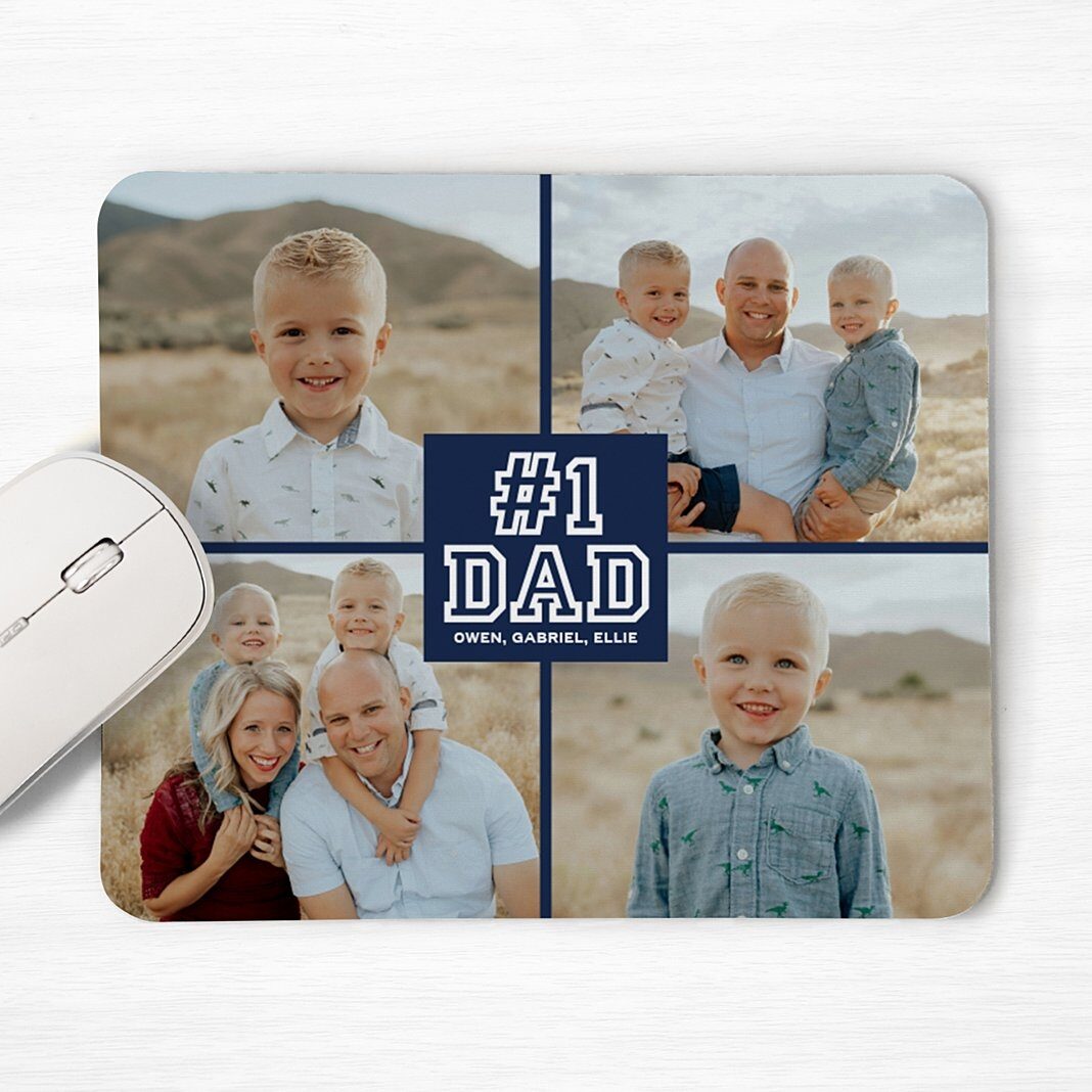 #1 Dad Photo Mouse Pad