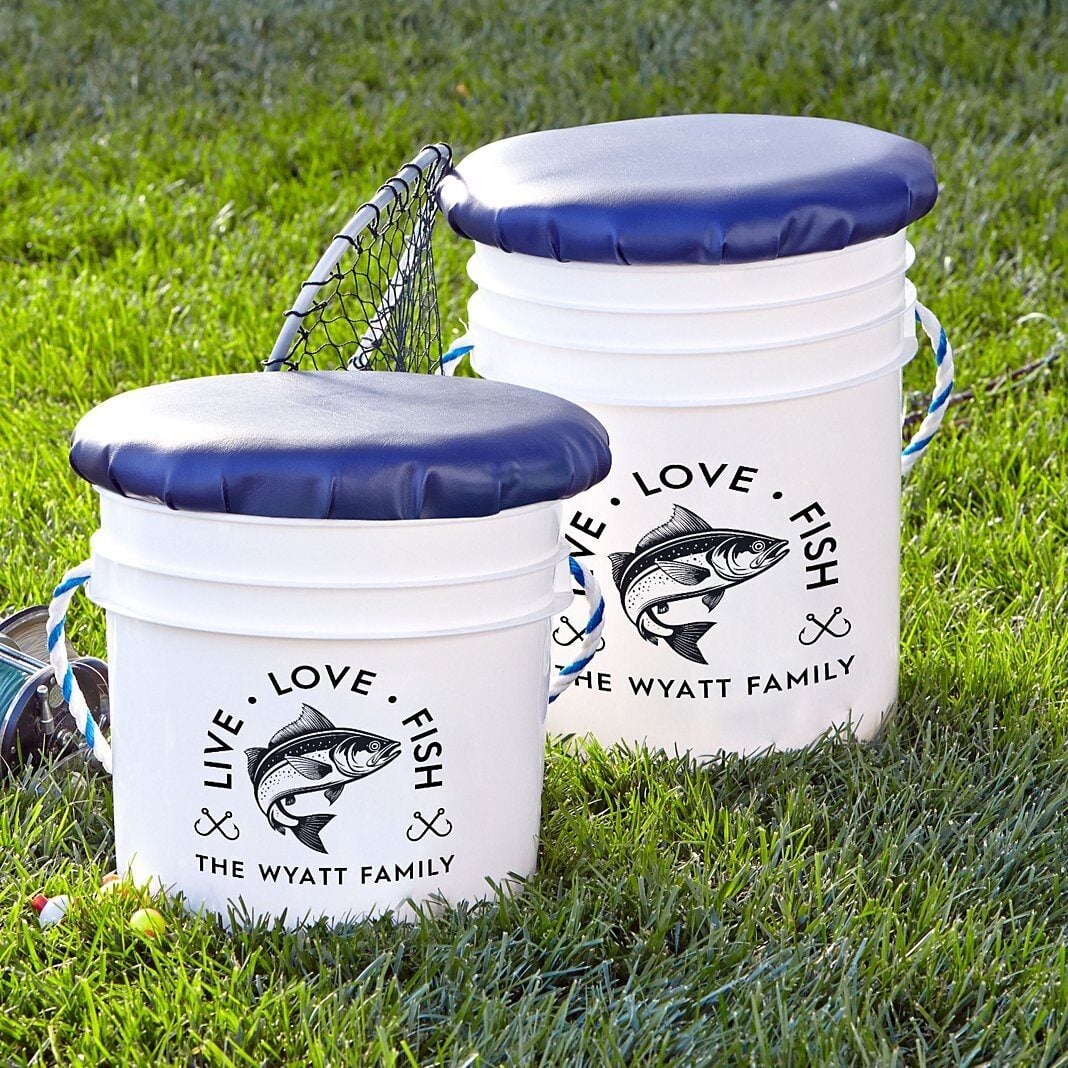 Live, Love, Fish Seated Bucket