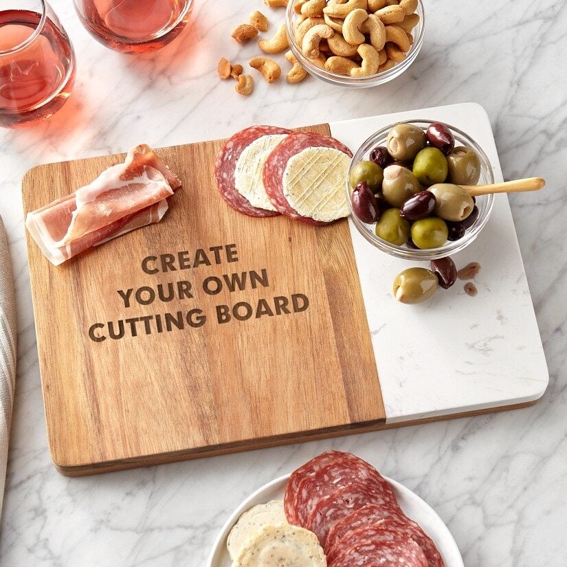 Create Your Own Marble + Wood Cutting Board