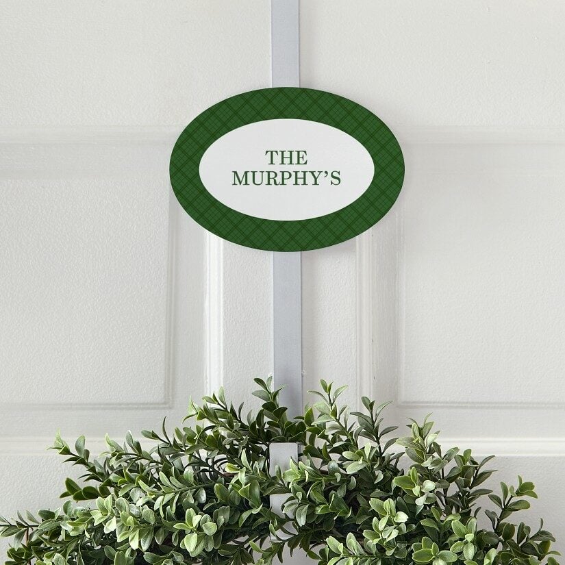 Simply Plaid Wreath Holder