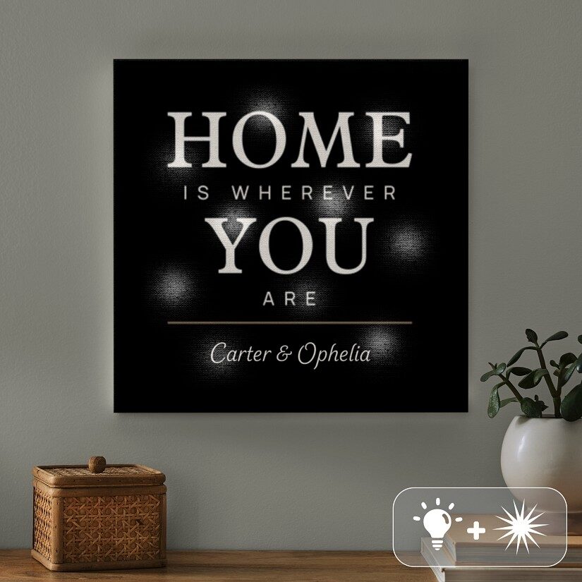 TwinkleBright® LED Home Is Where You Are Canvas