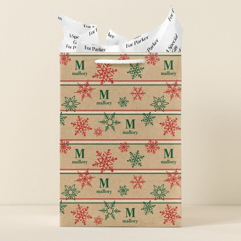 Rustic Snowflake Gift Bag