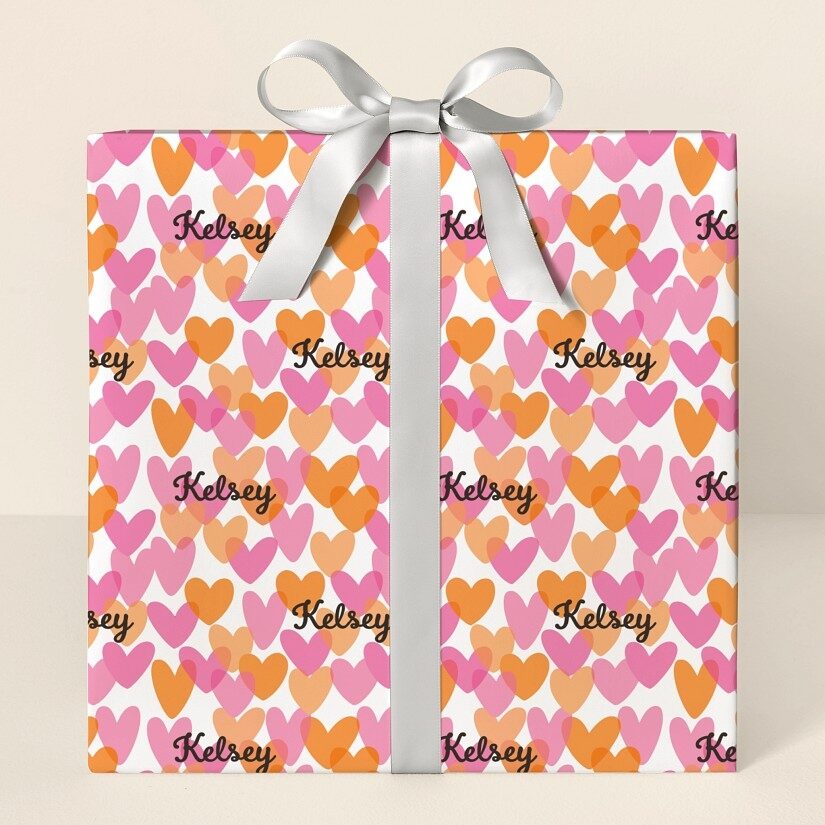 Hearts on Hearts Wrapping Paper