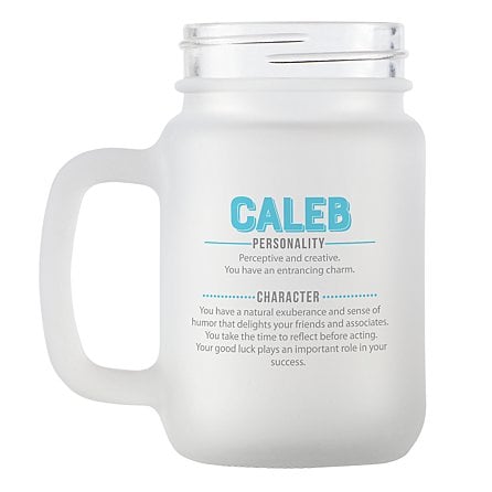 Name Meaning Frosted Mason Jar