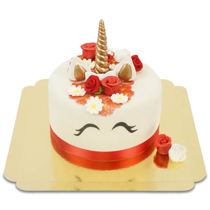Red Unicorn Cake (Medium(36 cm))