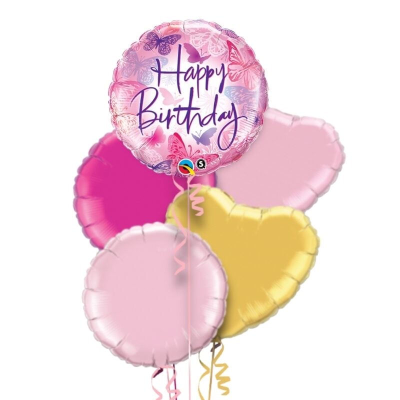 Butterfly Happy Birthday Balloon Bouquet