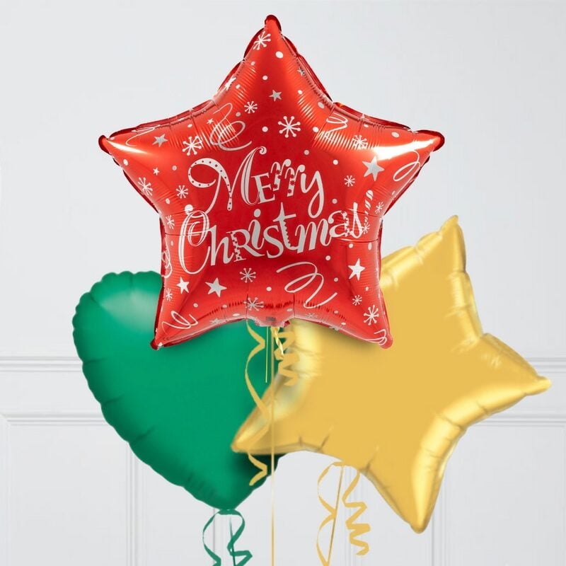 Candy Christmas Inflated Foil Balloon Bunch (4 Balloons)