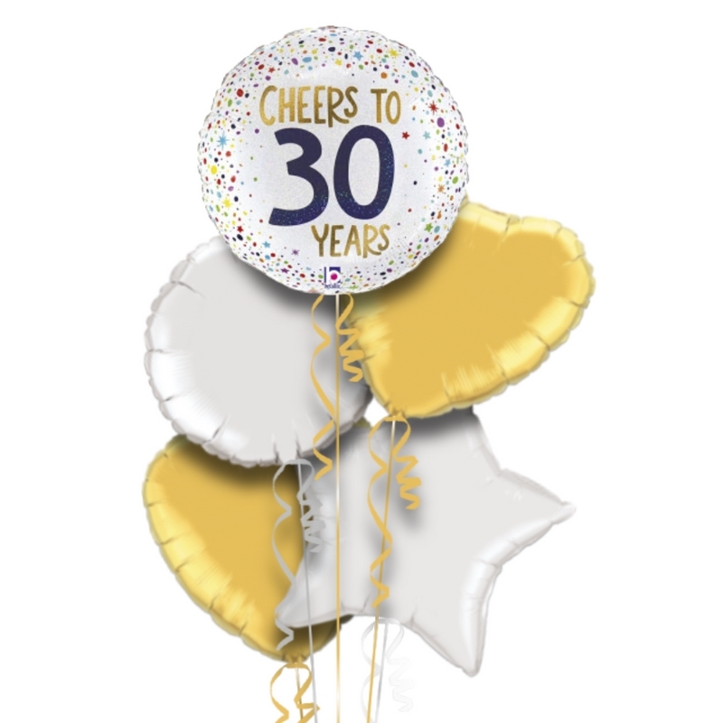 Cheers to 30 Years Birthday Balloon Bouquet