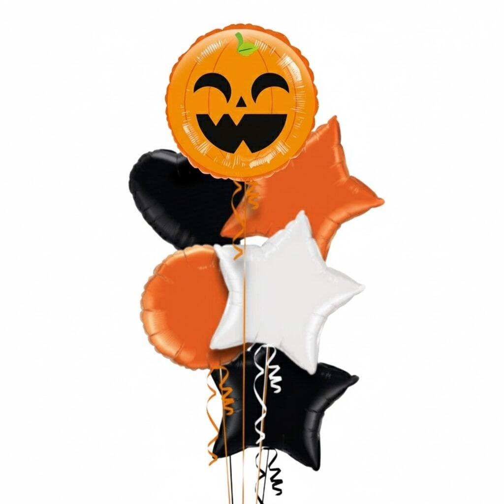 Halloween Pumpkin Foil Balloon Bunch