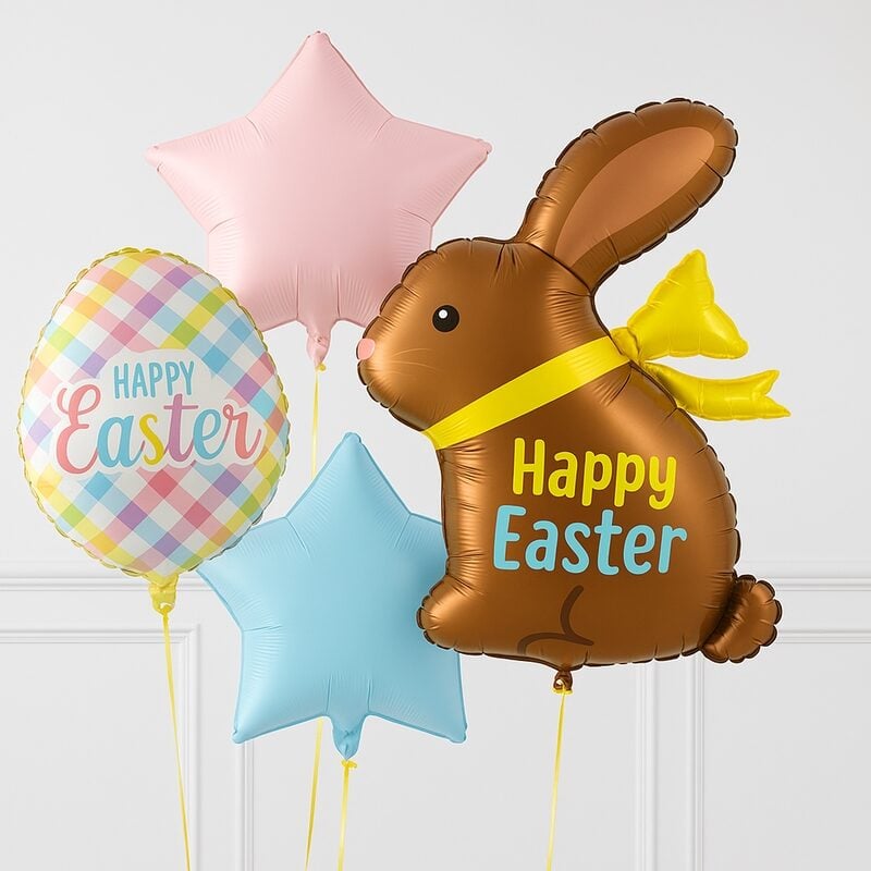 Sunshine Pastels Chocolate Easter Bunny Balloon Package
