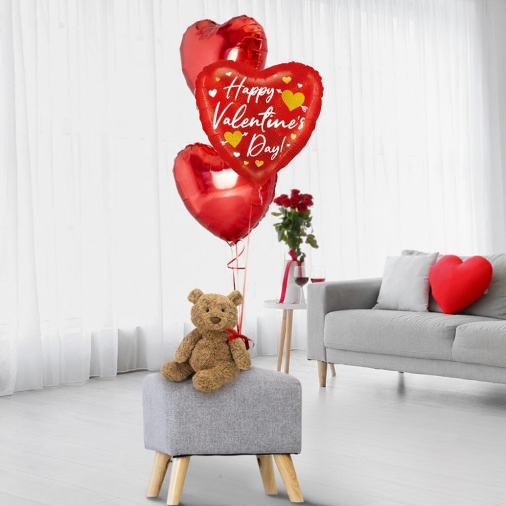 Valentine's Day Gift Set with Teddy Bear