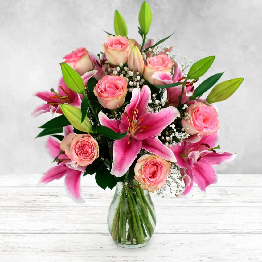 Pink Rose & Lily (Small)