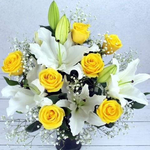 Yellow Rose And Lily