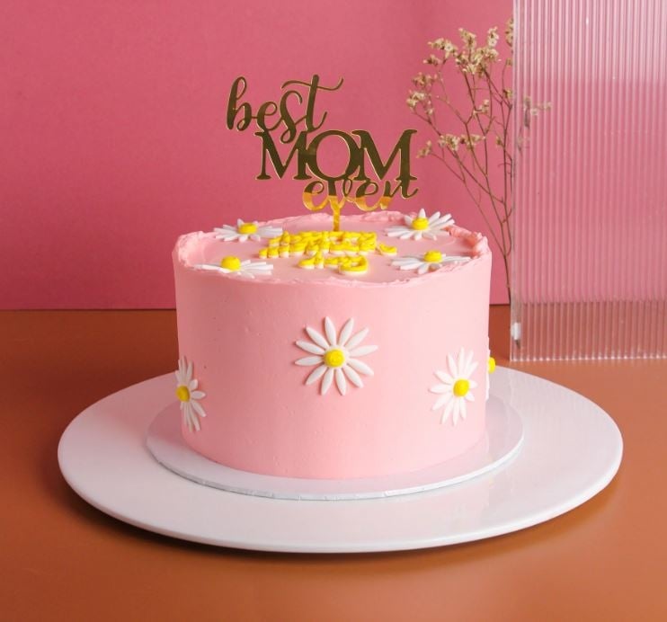 Pink Daisy Korean Cake 6 inch