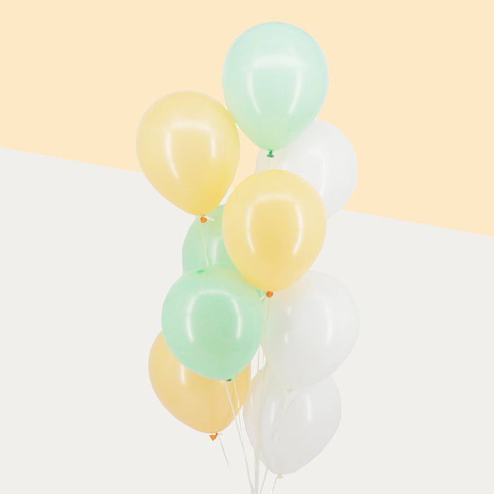 9 Pieces of Pastel Coloured Helium Balloons