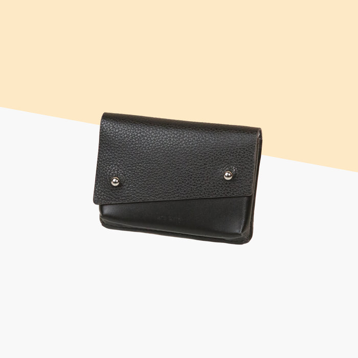 ana tomy Leather Card Case in Ebony