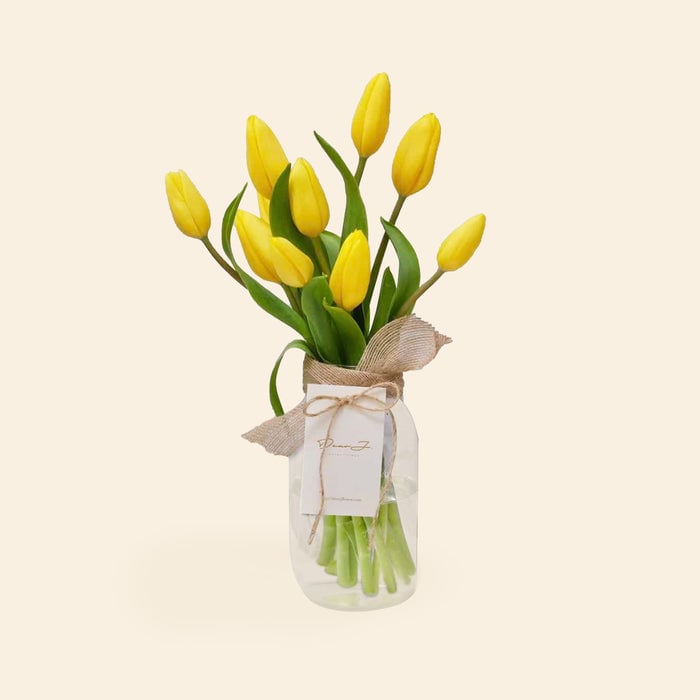 Yellow Tulip in Jar