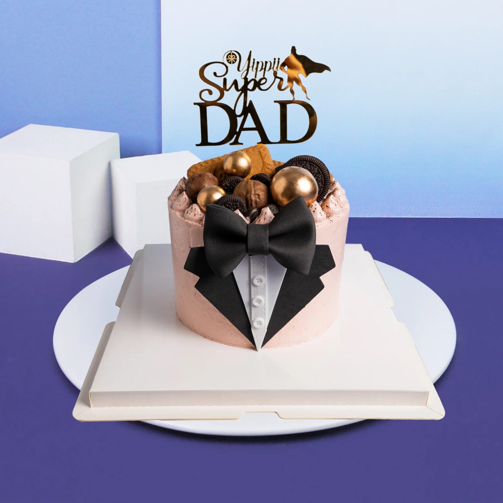 Dad's Pink Suit Designer Cake 6 inch