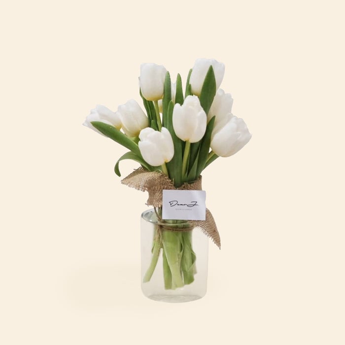 White Tulip in Jar